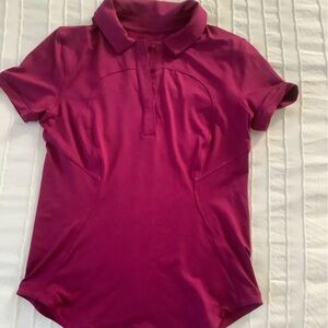 Lululemon Athletica Fuchsia Button Down Shirt
